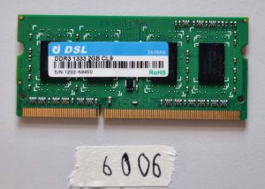 Modulo di memoria RAM desktop DIMM DSL 2 GB PC3-10600 DDR3 1333 MHz CL9 a 240 pin