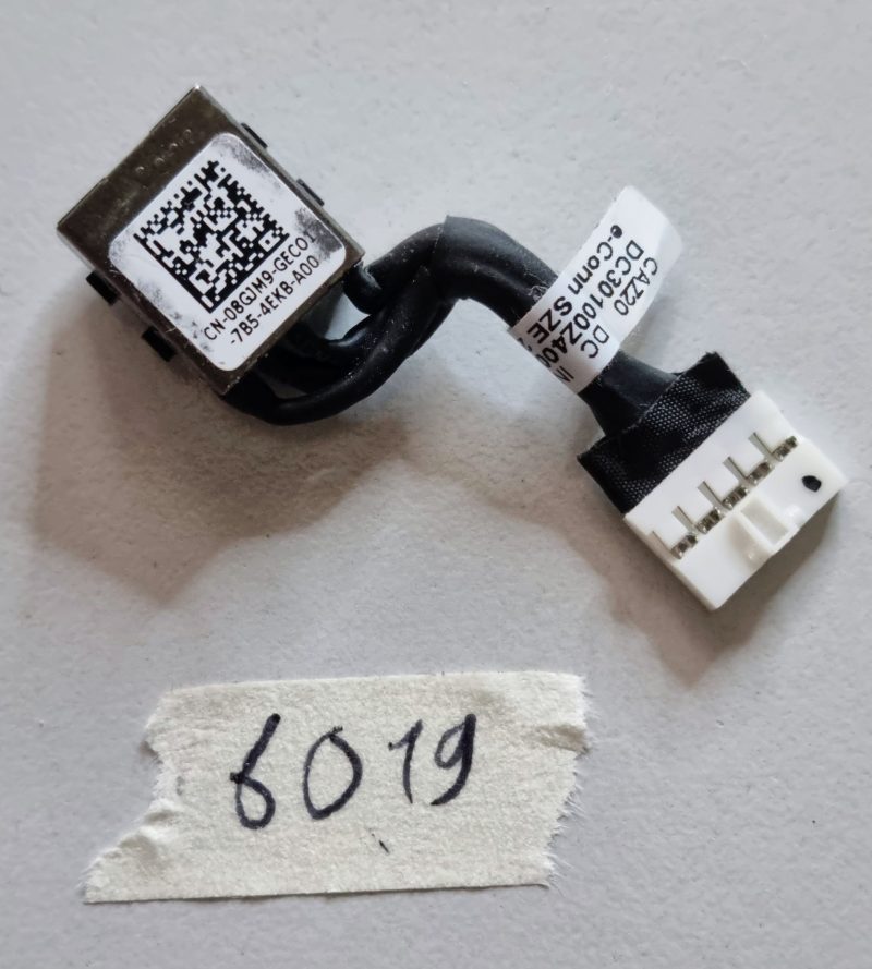 Jack di alimentazione CC con cavo 8GJM9 08GJM9 per laptop Dell Latitude 7480 7490