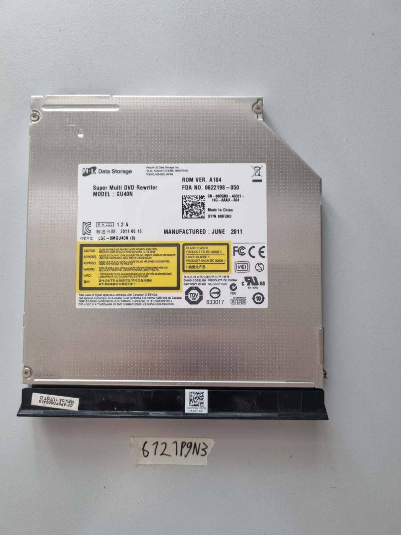 Cornice unità DVD-RW Dell Latitude E6420 DU-8A3SH 0TYRJC AP0FD000A10 Parti per laptop