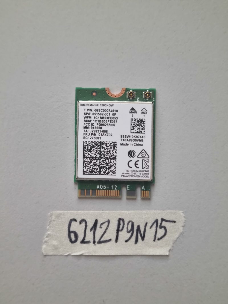 Scheda LAN wireless WiFi HP originale 8265NGW 851592-001 918855-855 Parti per laptop