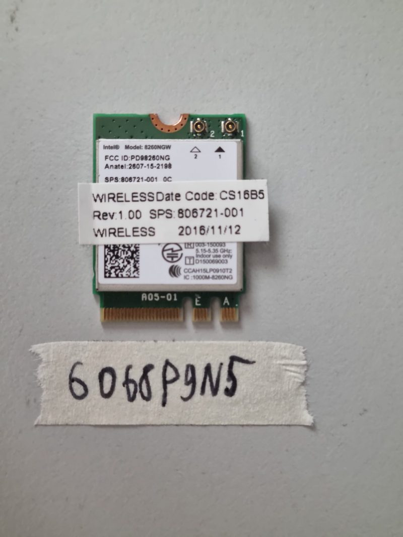 Scheda HP Intel Dual Band Wireless AC Bluetooth 4.0 8260NGW 8260 806721-001 Parti per laptop