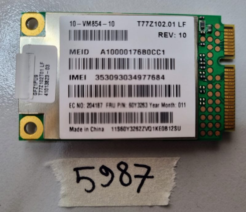 Scheda wireless IBM Lenovo ThinkPad Gobi2000 3G WWAN 60Y3183 60Y3263 X201 T410 W510 Parti per laptop