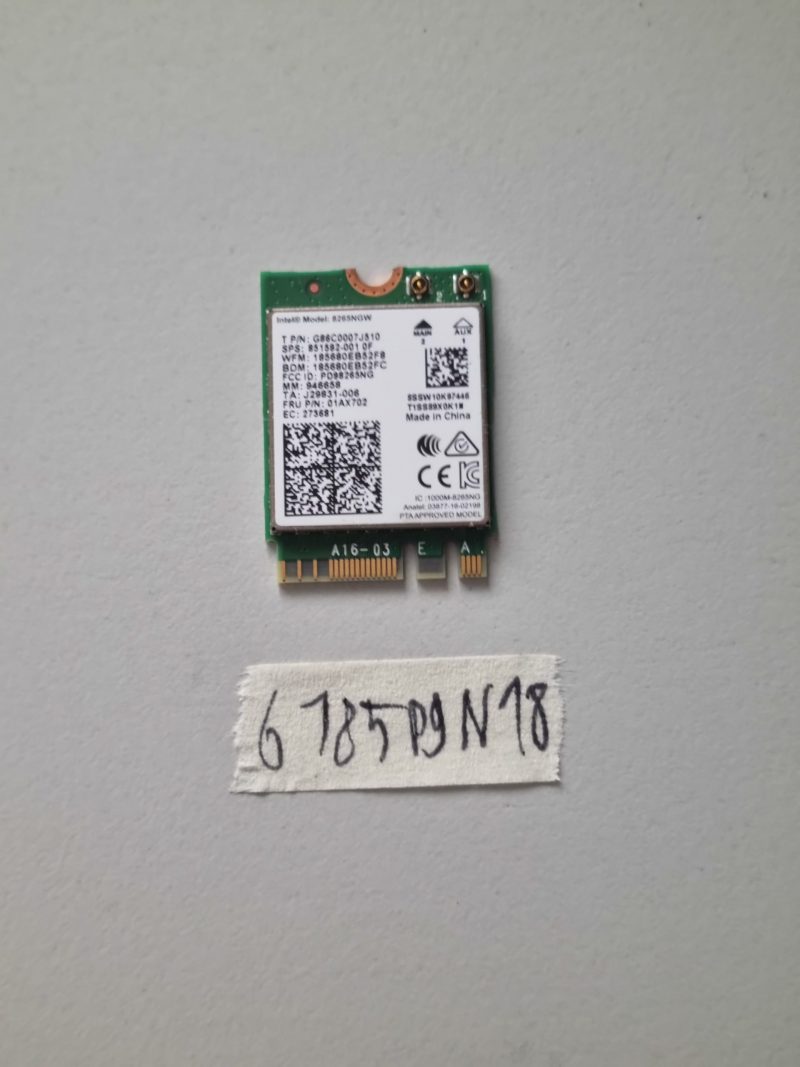Scheda WiFi originale Lenovo ThinkPad X280 8265NGW 851592-001 per laptop LAN wireless