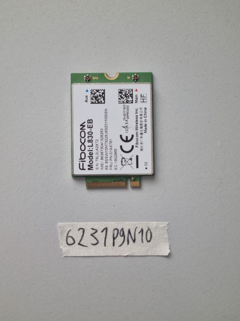 Scheda modulo Fibocom L830-EB 01AX761 4G LTE WWAN per Lenovo ThinkPad T580 T480 T480s X280 X380